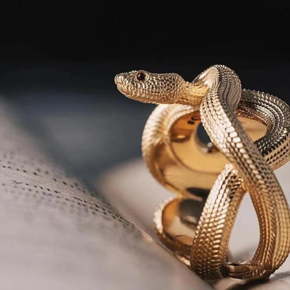Snake Gold Ring - Picture 3 of 6